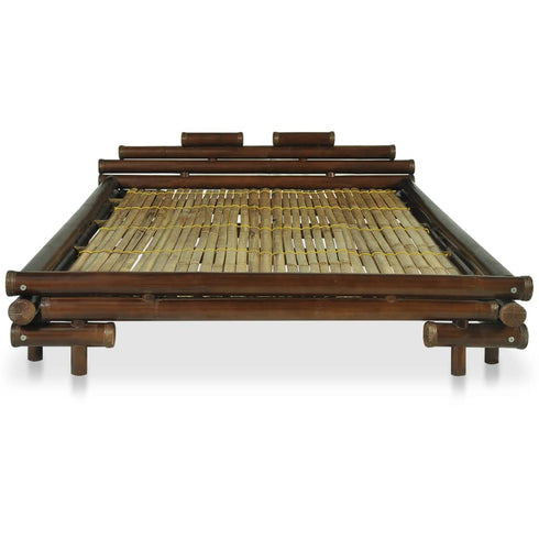 Aki Kagu -  Bed Frame Dark Brown Bamboo 140x200 cm